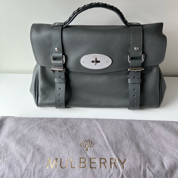 Mulberry Alexa bag in grey classic silky calf leather - Picture 2 of 16